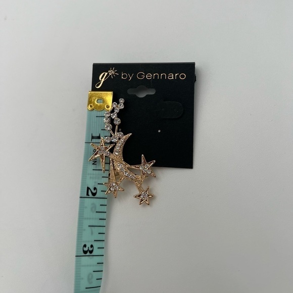 One Gold Plated Cuff Earrings for Women Cartilage Ear Cuff CZ - Picture 3 of 4